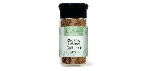 Ground Coriander Organic in Glass 40g