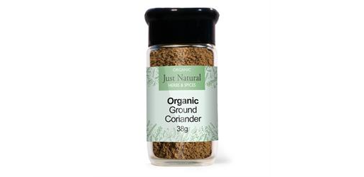 Ground Coriander Organic in Glass 40g