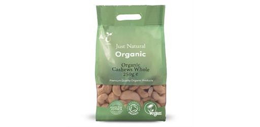 Cashews Whole Organic 250g