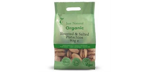 Pistachios Roasted in Shell Organic 80g