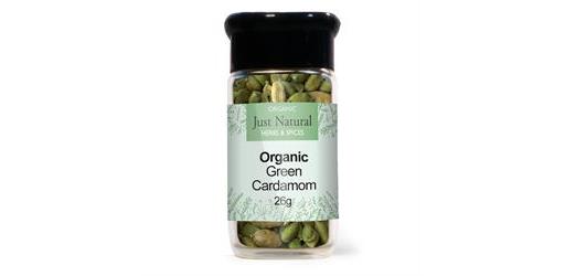 Green Cardamom Pods Organic in Glass 40g