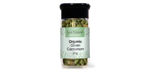 Green Cardamom Pods Organic in Glass 40g