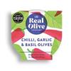 Pitted Olives in Chilli Garlic and Basil Organic 160g