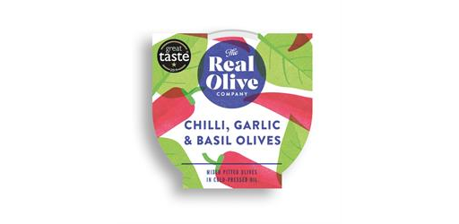 Pitted Olives in Chilli Garlic and Basil Organic 160g