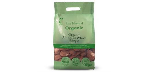 Whole Almonds Organic 250g