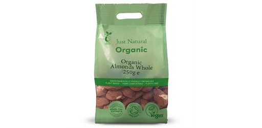 Whole Almonds Organic 250g