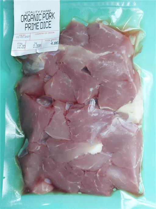 Organic Prime Diced Pork