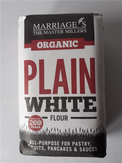 Plain White organic flour 1kg