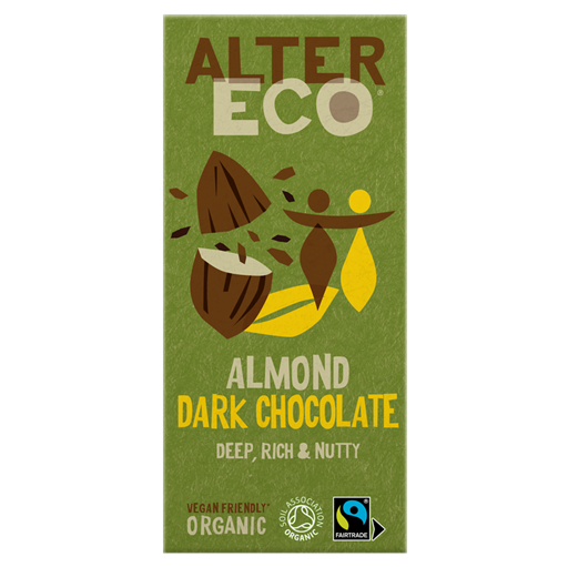 Dark Chocolate with Almonds Organic 100g