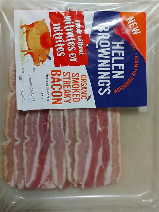 Smoked Streaky Bacon Organic 184g