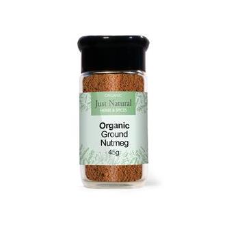 Ground Nutmeg Organic in Glass 50g