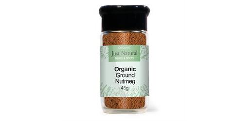 Ground Nutmeg Organic in Glass 50g