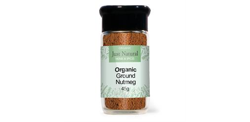 Ground Nutmeg Organic in Glass 50g