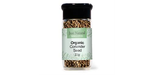 Coriander seed Organic in Glass 30g