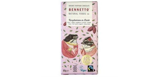 Dark Raspberry Chocolate Organic 80g