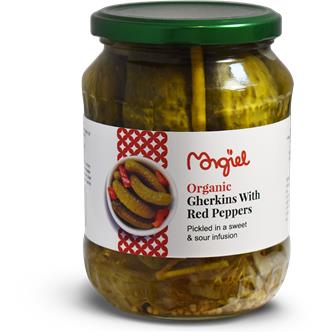 Gherkins and Red Peppers organic 670g